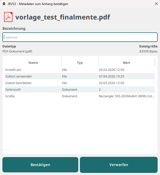 Metadaten des Anhangs