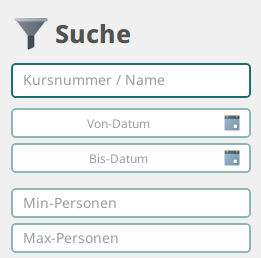 Filter - Buchungssuche